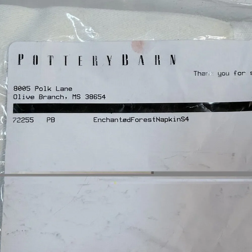 Pottery Barn Enchanted Forest Napkins Set of 4